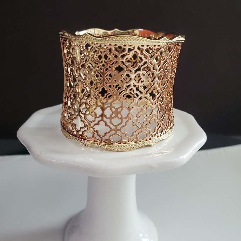 Kendra Scott Candice Cuff Bracelet Rose Gold & Gold Plate Filigree Lattice - Picture 7 of 10